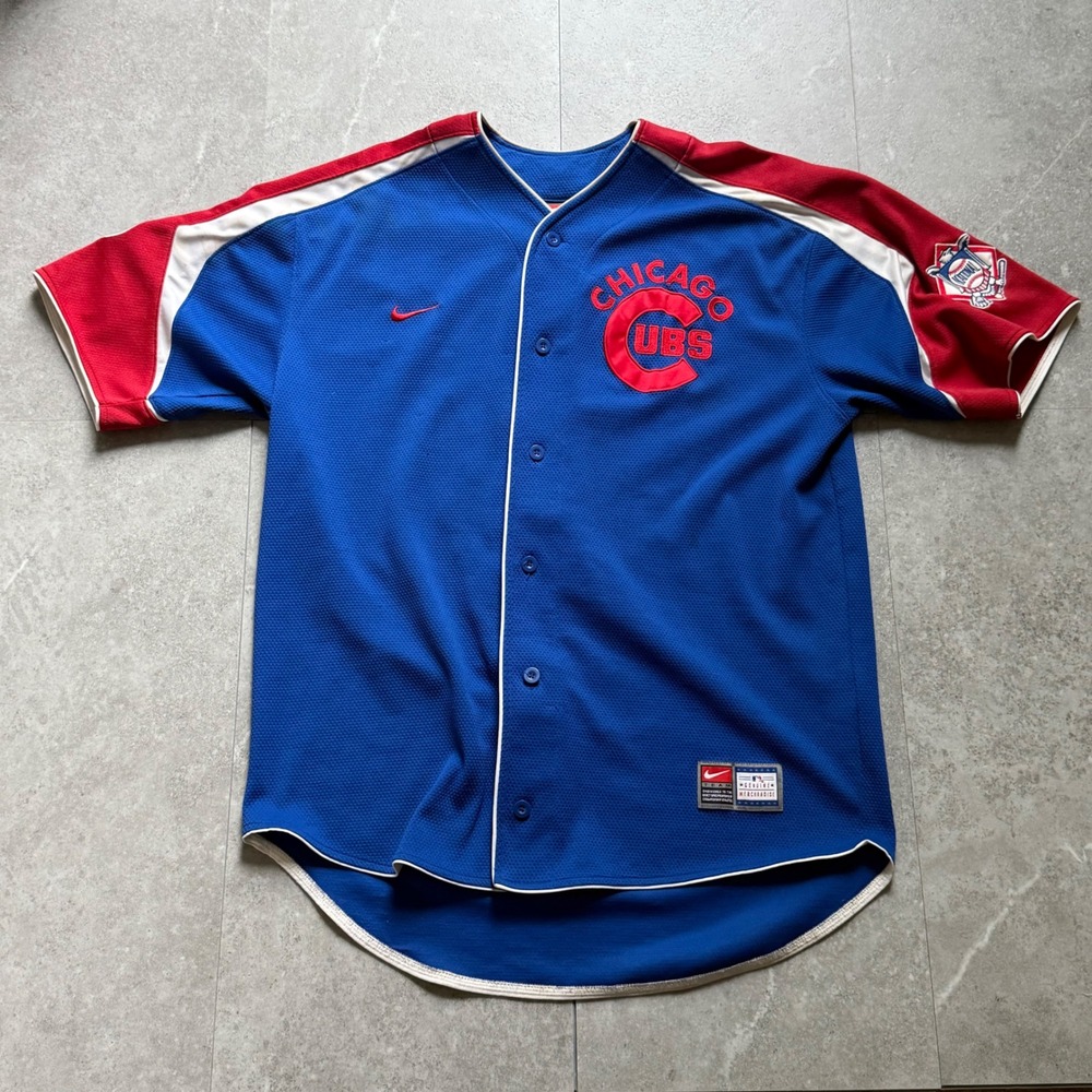 Y2K Nike Chicago Cubs Kerry Wood 34 MLB Baseball Jersey Size M